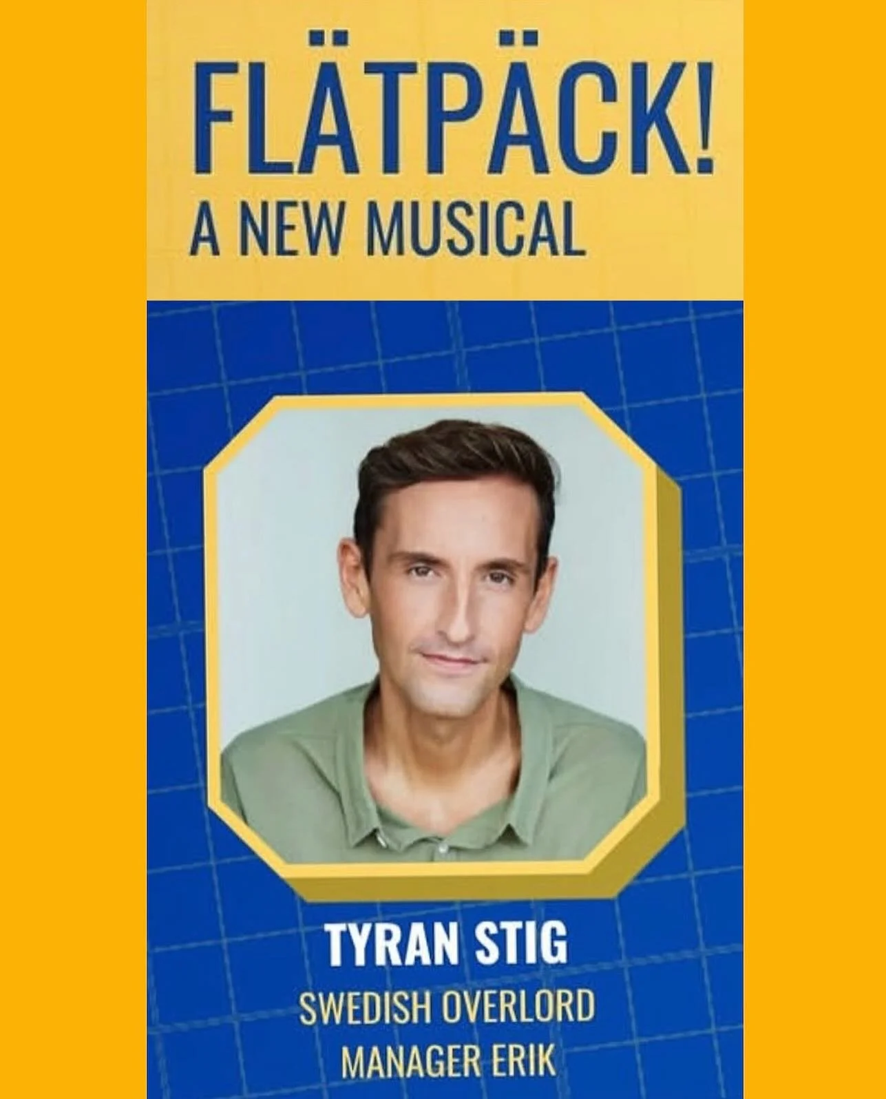 Woohoo! @tyranstig has been cast in the development cast of the new Australian work @flatpackmusical 💙💛 We are big fans of original Australian shows, and big fans of Tyran, so this is a match made in heaven! We can&rsquo;t wait to see what he does 