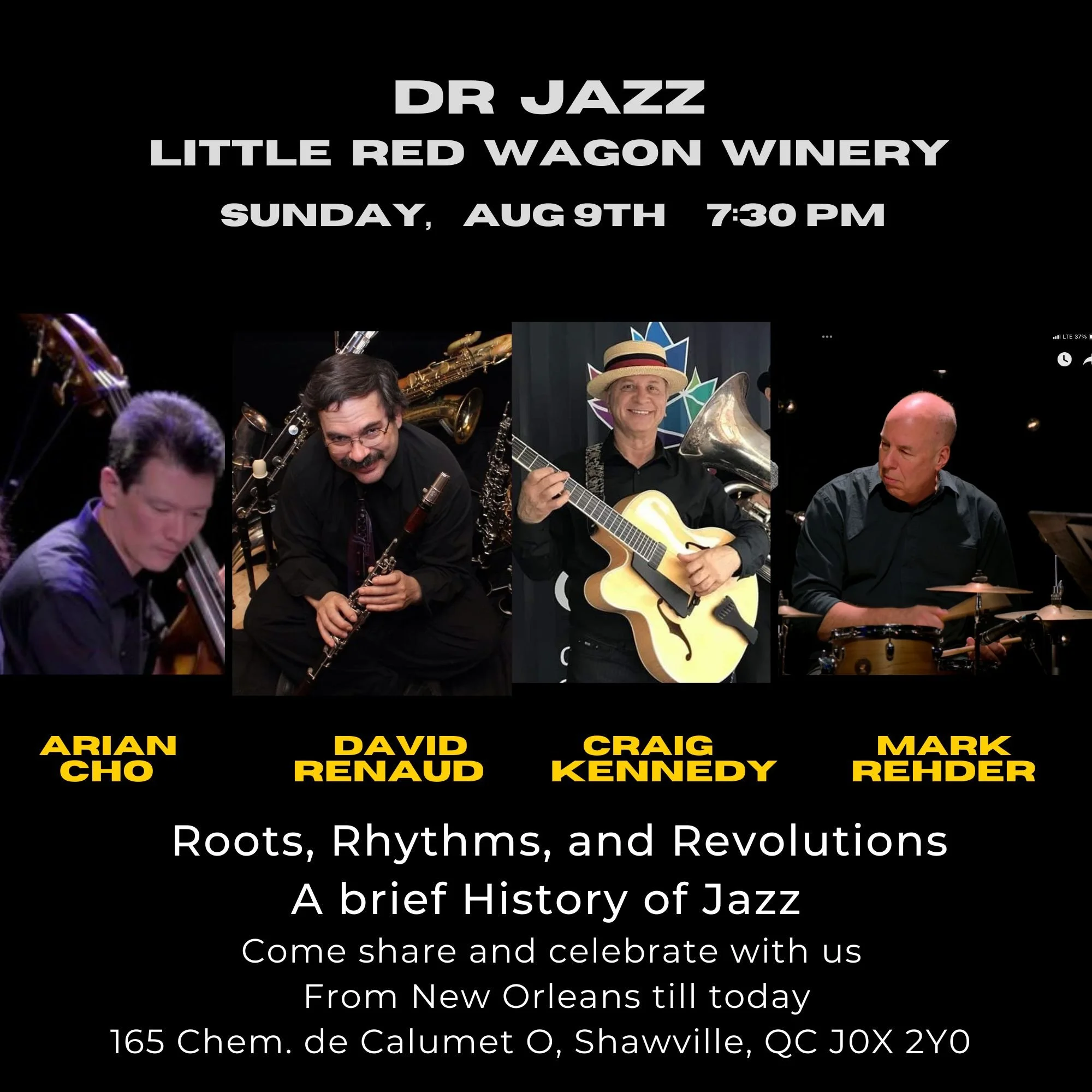 DR JAZZ Sunday, August 9 7:30pm