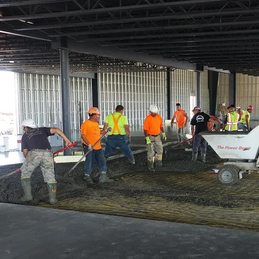 May 29, 2018 It’s all hands on deck at Smash Park as we make the second concrete pour to finish off the pickleball courts and slab on grade. Our next step includes framing the steel stud walls, getting us one step closer to burgers, brews, and games!
