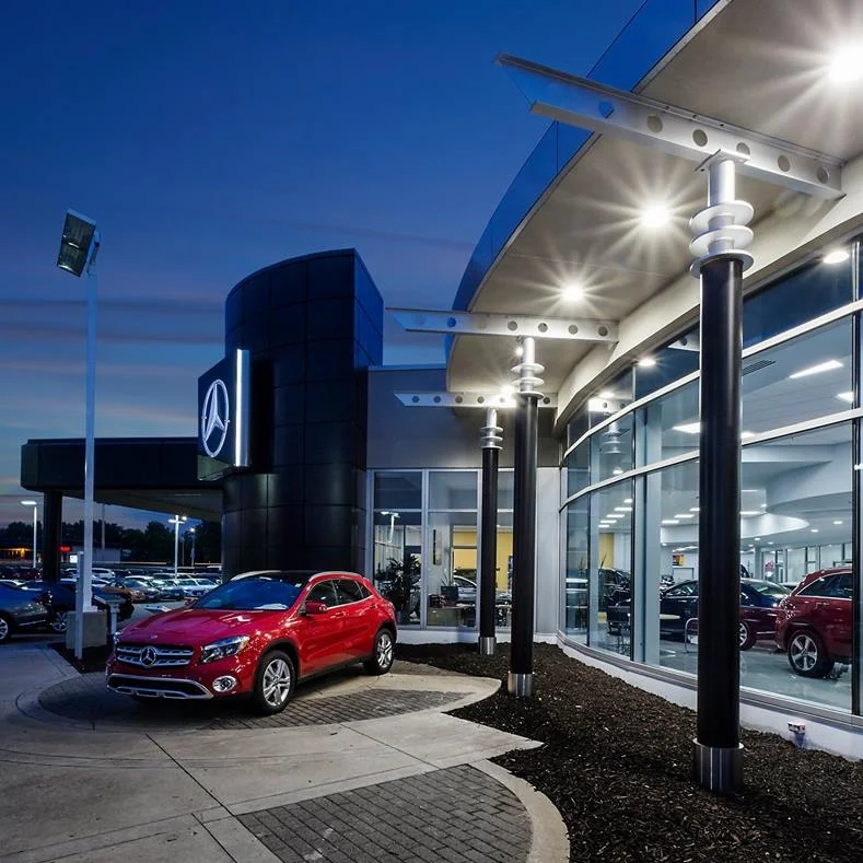 September 5, 2018 Lookin' good, Mercedes-Benz of Des Moines! This spring we wrapped up the interior and exterior renovation of the Mercedes-Benz dealership. This project included all new restrooms, new sales offices, and an expanded and remodeled showroom. Gorgeous glass storefront was added to the entrance, along with new EIFS and fresh paint. Stop by and check it out in person.
