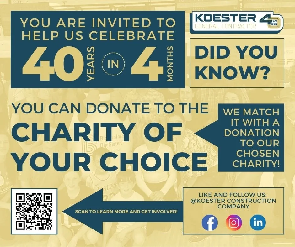 We&rsquo;ve reached the halfway point of phase 1 of our 40in4 campaign. Keep the momentum going and donate today if you haven&rsquo;t already.

You just DONATE TO THE CHARITY OF YOUR CHOICE! Send us a photo of the receipt and we&rsquo;ll match it! It