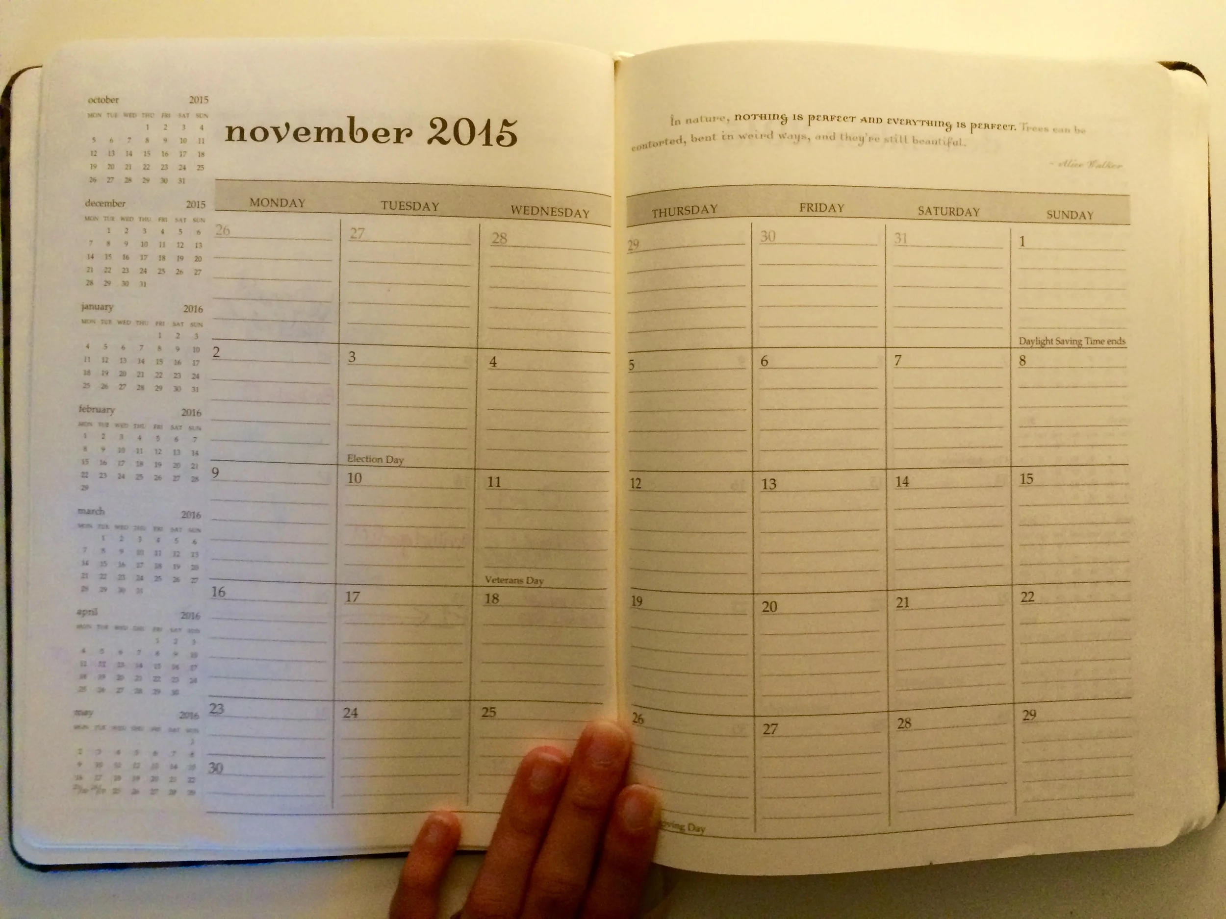 MyAgenda Monthly Layout