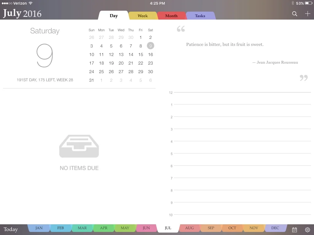 This is the day view in the iPad App.