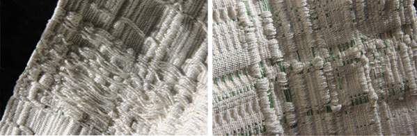 “Ancient Circuit Board.” 9″ x 35″ Handwoven art piece, 100% Cotton. San Francisco, 2010
