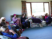 Movie time at a Sura Detox Retreat