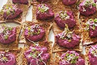Flaxseed Cracker Canapes