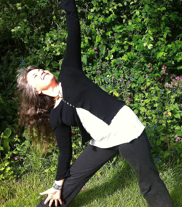 Nikki doing yoga on our UK detox retreats