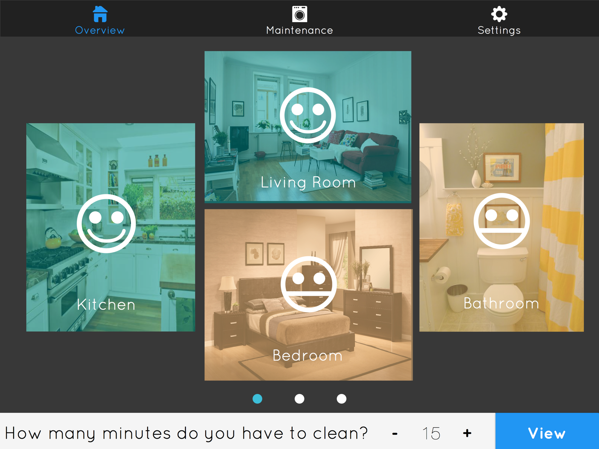 Pick how long to spend cleaning