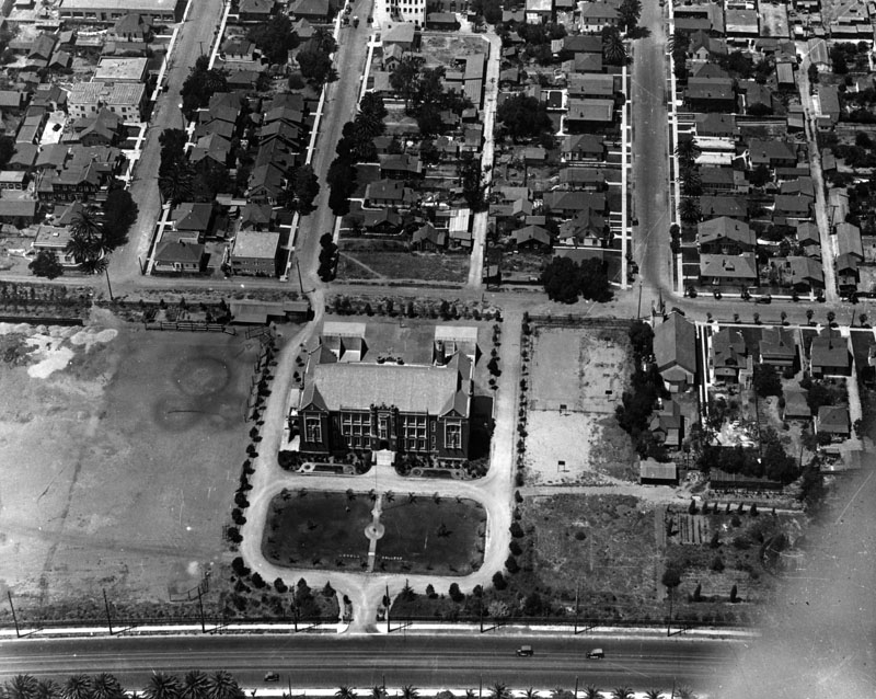  Unknown year:&nbsp; Aerial view of LOYOLA HIGHSCHOOL 