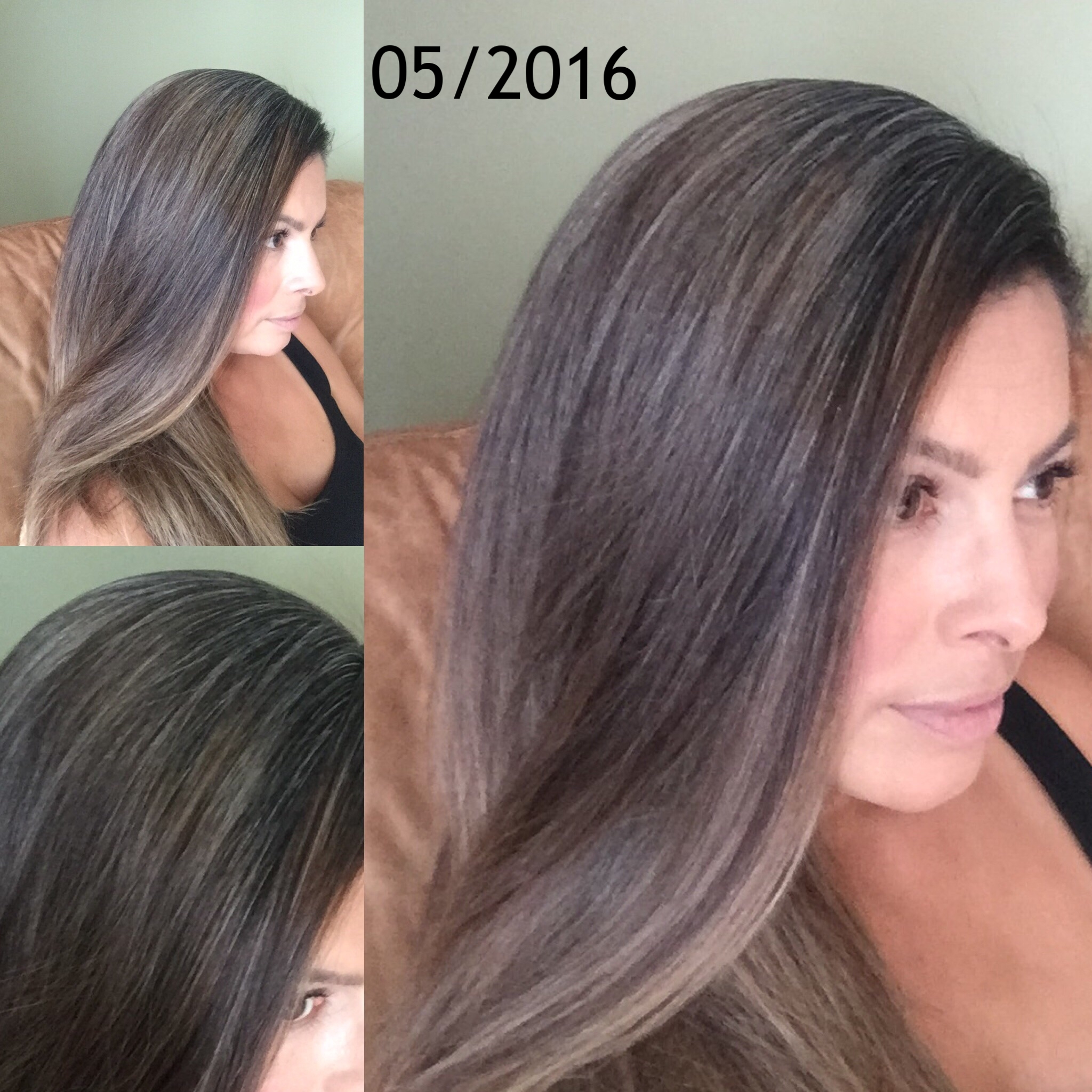 Progress Picture Gray Blending, 05/2016, Amalia Rauch, The Healing Hairstylist