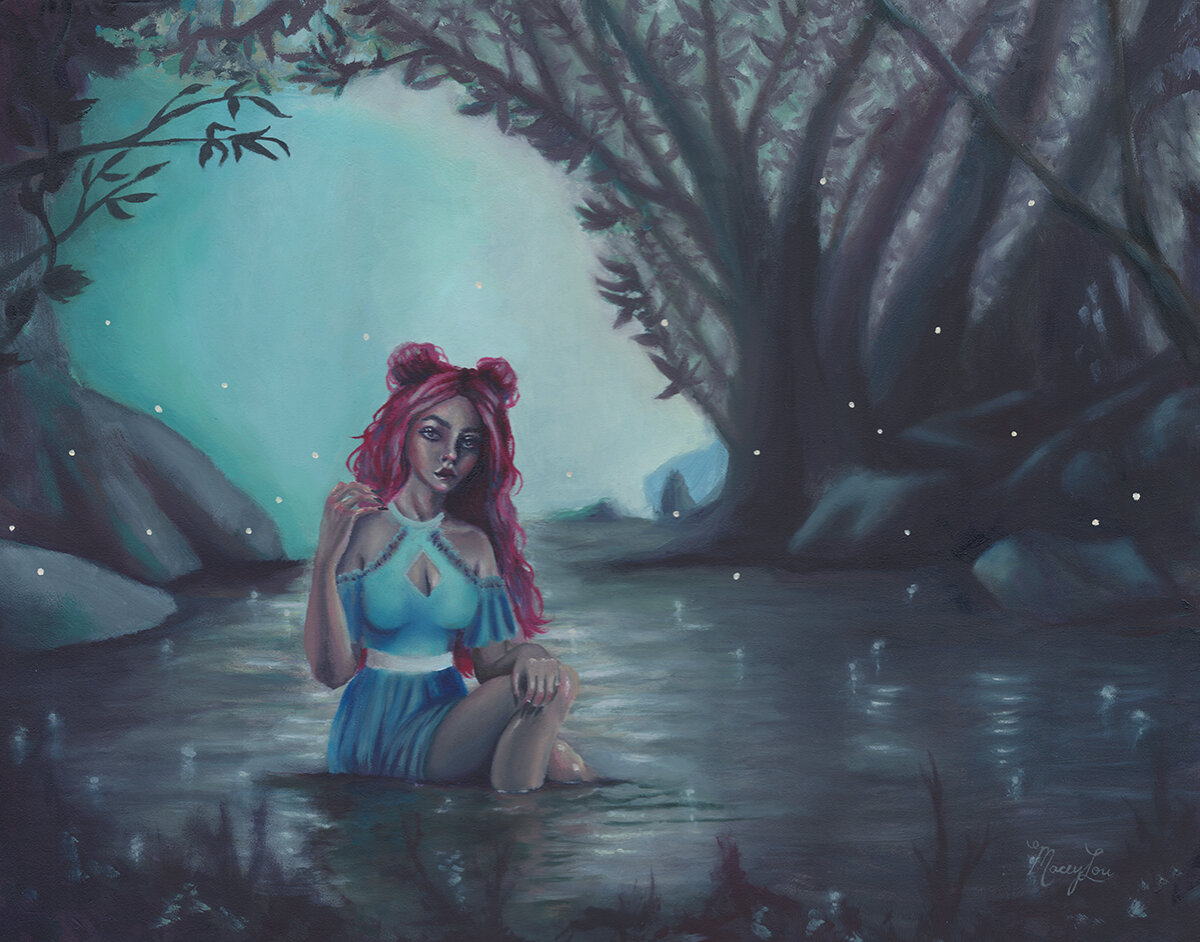 "Lady of the Lagoon" Oil Painting