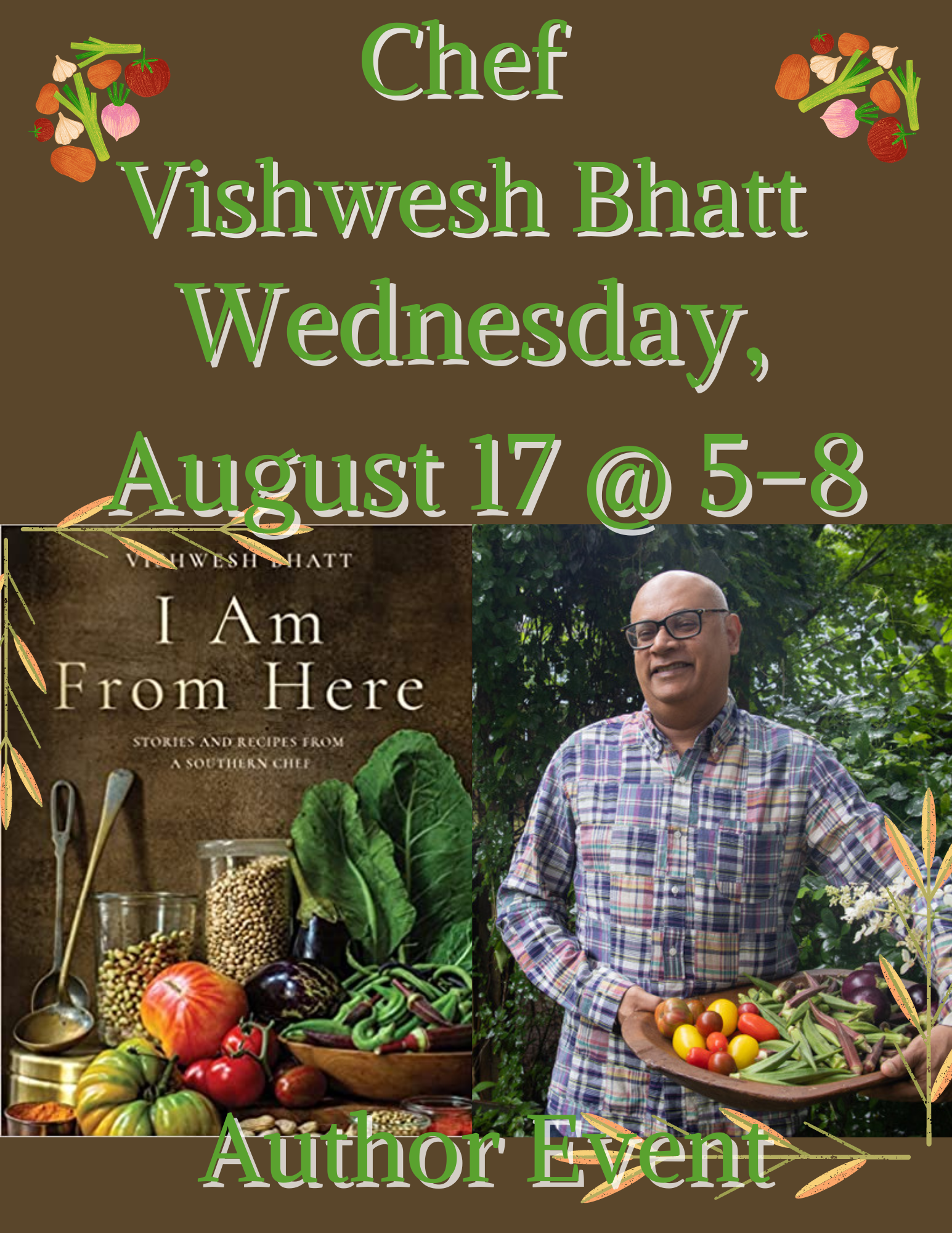 Chef Vishwesh Bhatt -- Author Event — Page & Palette