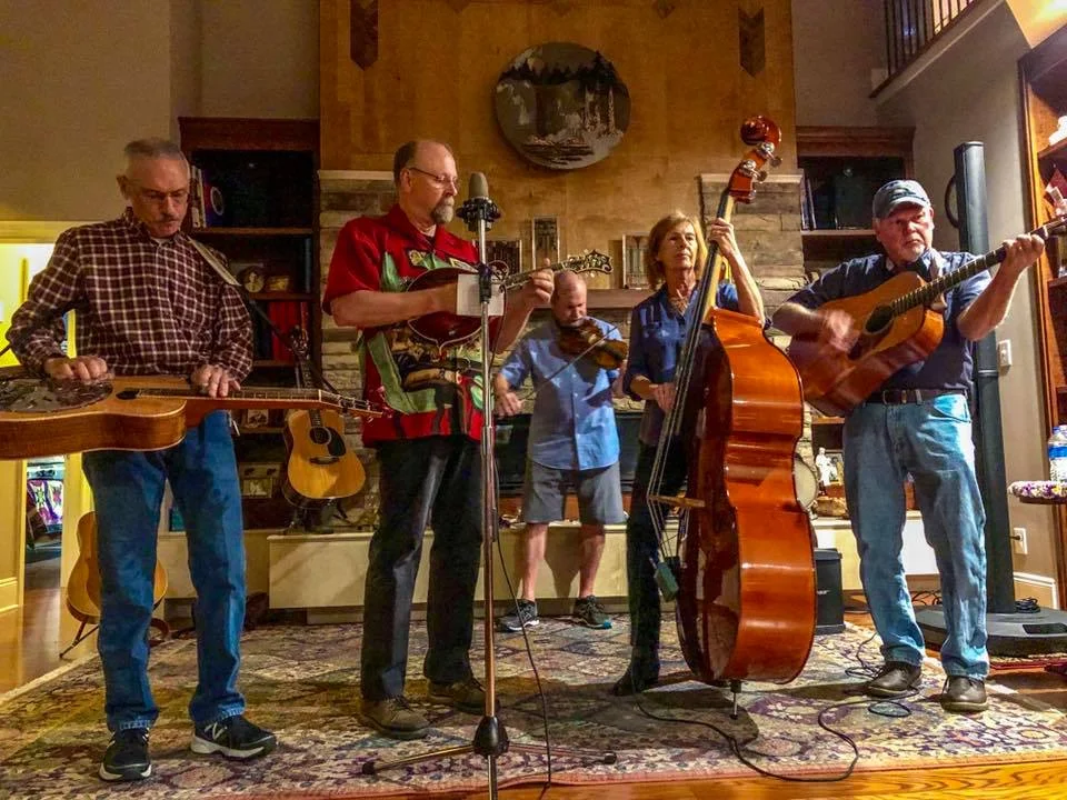 Blue Mullet is a Fairhope - based bluegrass band, steeped in traditional, contemporary and Gospel bluegrass. Formed in 2018, it's members are: Joel Reagan, fiddle; Cheryl Gilbert, bass; Mark Gilbert, banjo/guitar; David Thier, dobro/guitar and John Young, mandolin/guitar. 