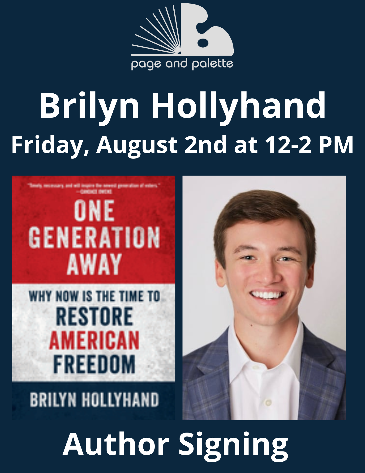 Brilyn Hollyhand -- Author Signing — Page & Palette