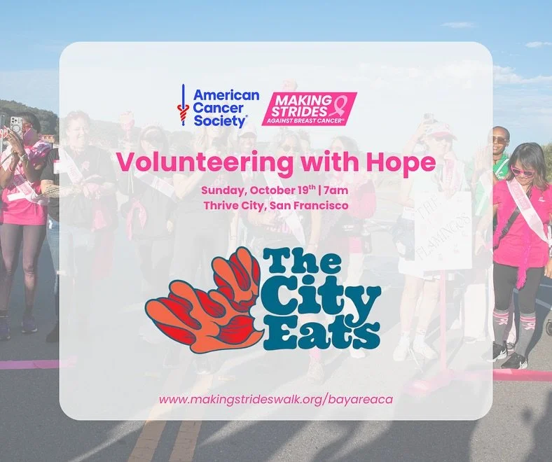 🎀 Join Our Team for Making Strides!🎀

October is Breast Cancer Awareness Month &mdash; and as a community, we&rsquo;re coming together to honor, celebrate, and give hope to everyone touched by breast cancer. 💕

👉 Join our team: The City Eats
👉 F