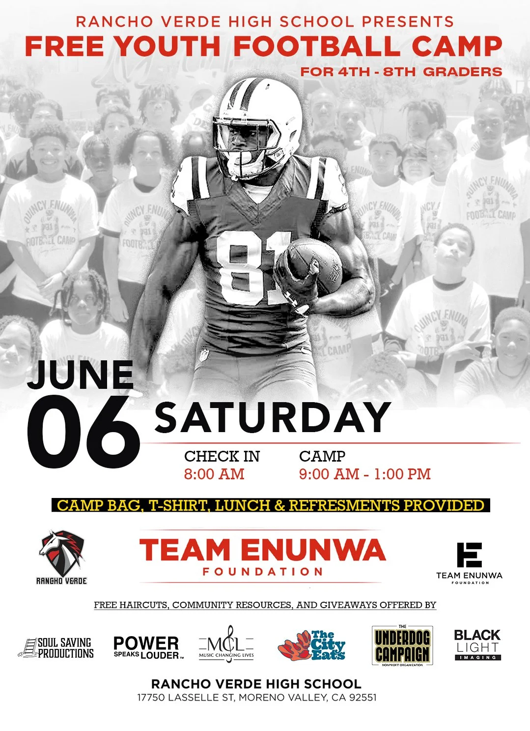 Free Youth Football Camp &amp; Community Giveback 