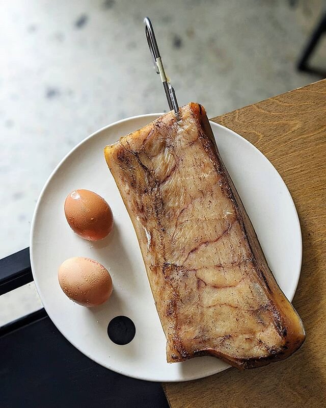 @fishbutchery Broadbill Belly Bacon &amp; Eggs on today's brunch menu @saintpeterpaddo ⚫🥚🥓🐟