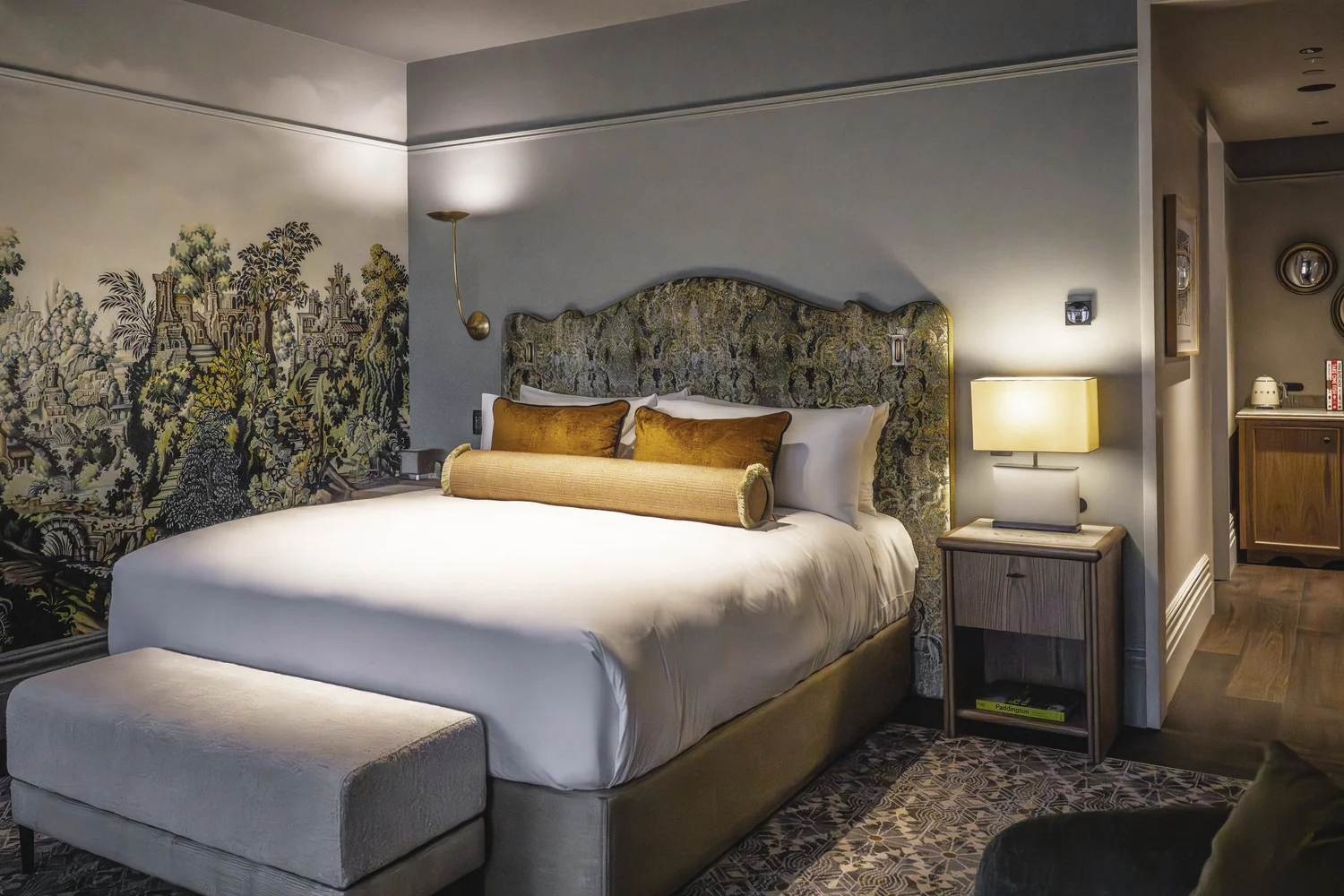 A guest room at The Grand National Hotel