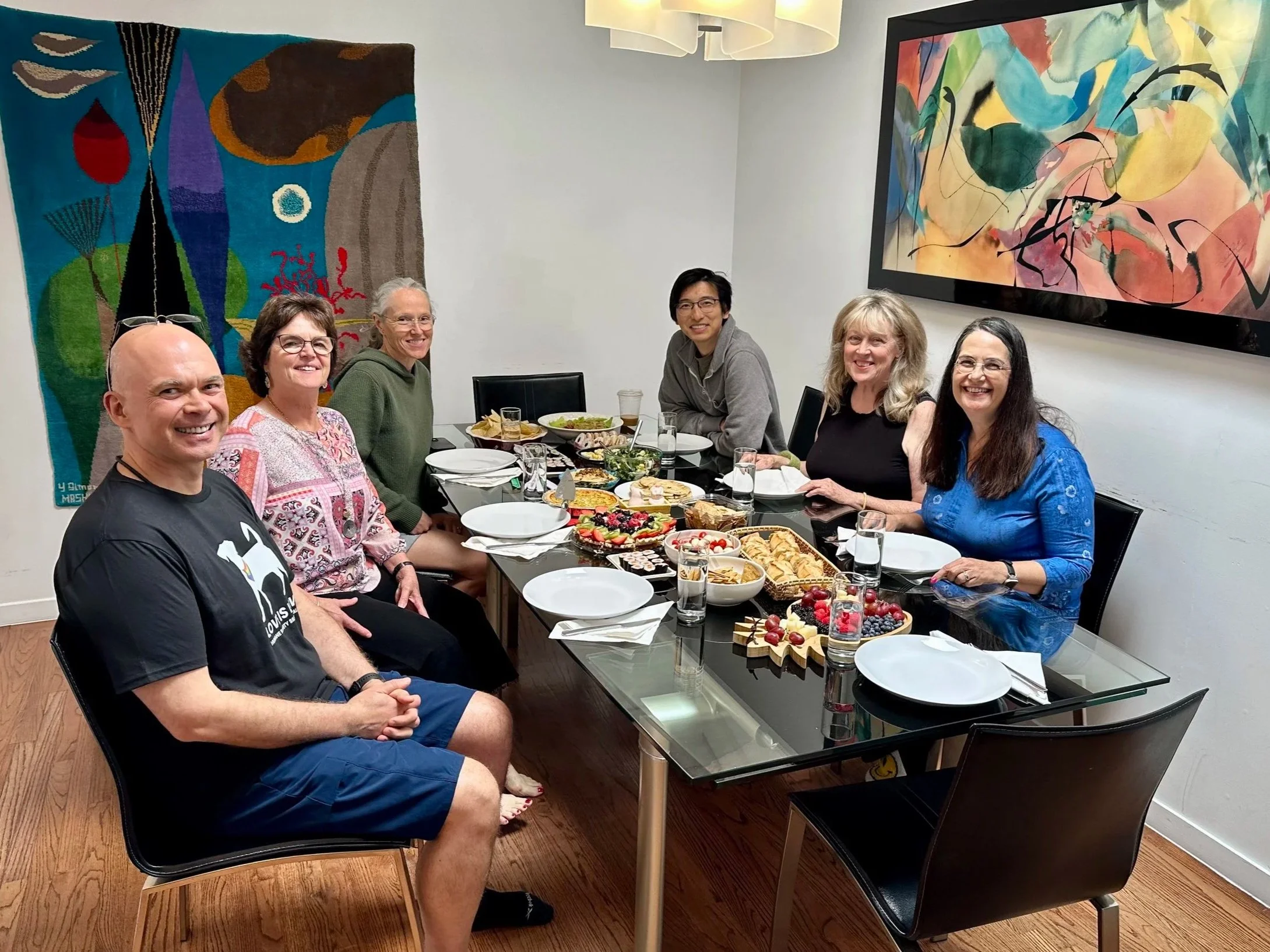 ISTDP therapists from Northern California sharing a meal at a community event