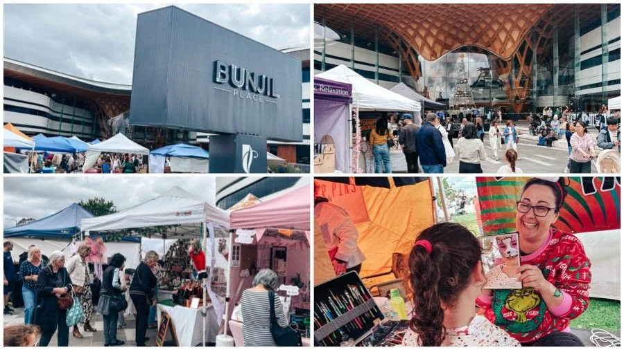 bunjil place christmas market, narre warren