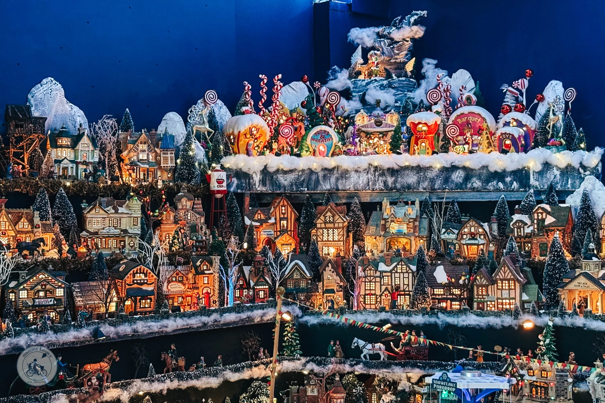 Copyright Mamma Knows East - Crown Point Christmas Village Display, Chirnside Park