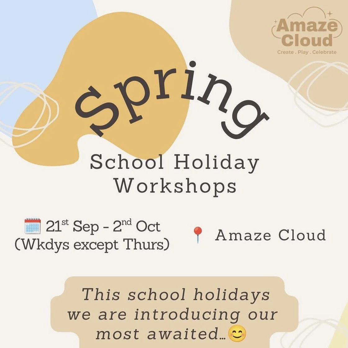 Amaze Cloud School Holiday Workshops, Berwick