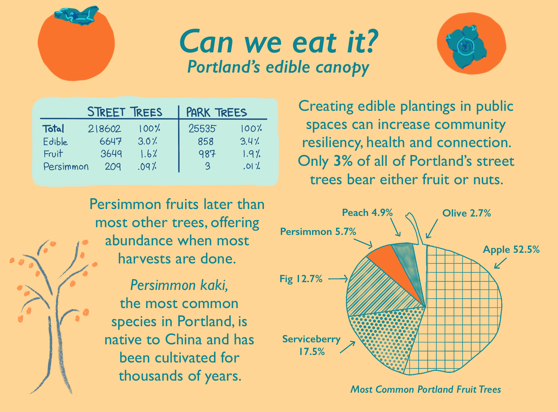 Data Story using tree data from City of Portland Urban Forestry
