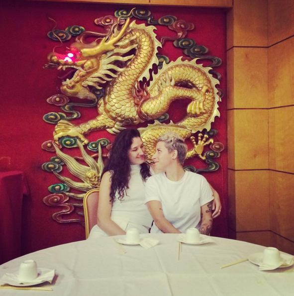 The happy couple on the day of their City Hall wedding. Courtesy of Pauline Le Mell