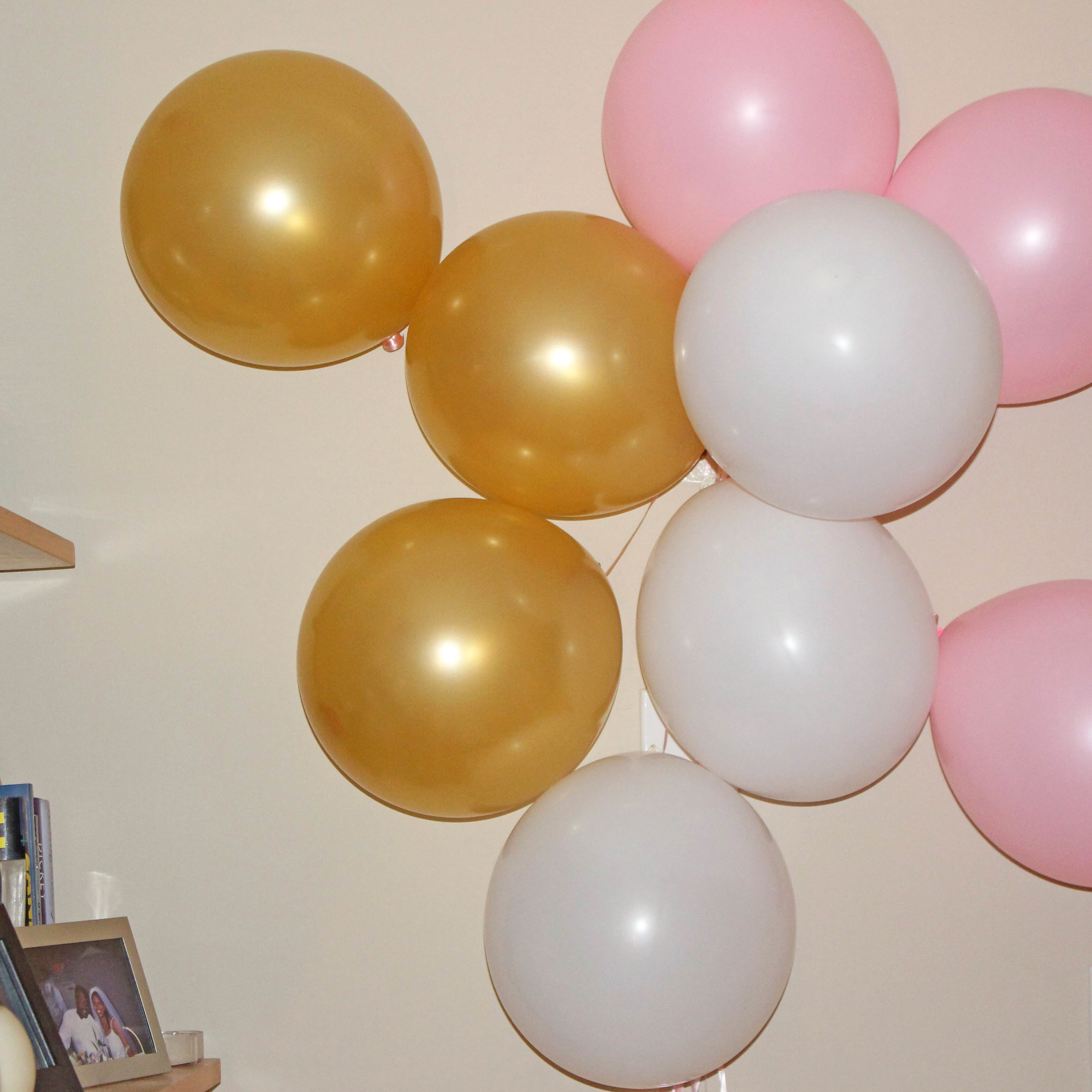 balloon clusters - girl's 1st bday party | Pish Posh Perfect 