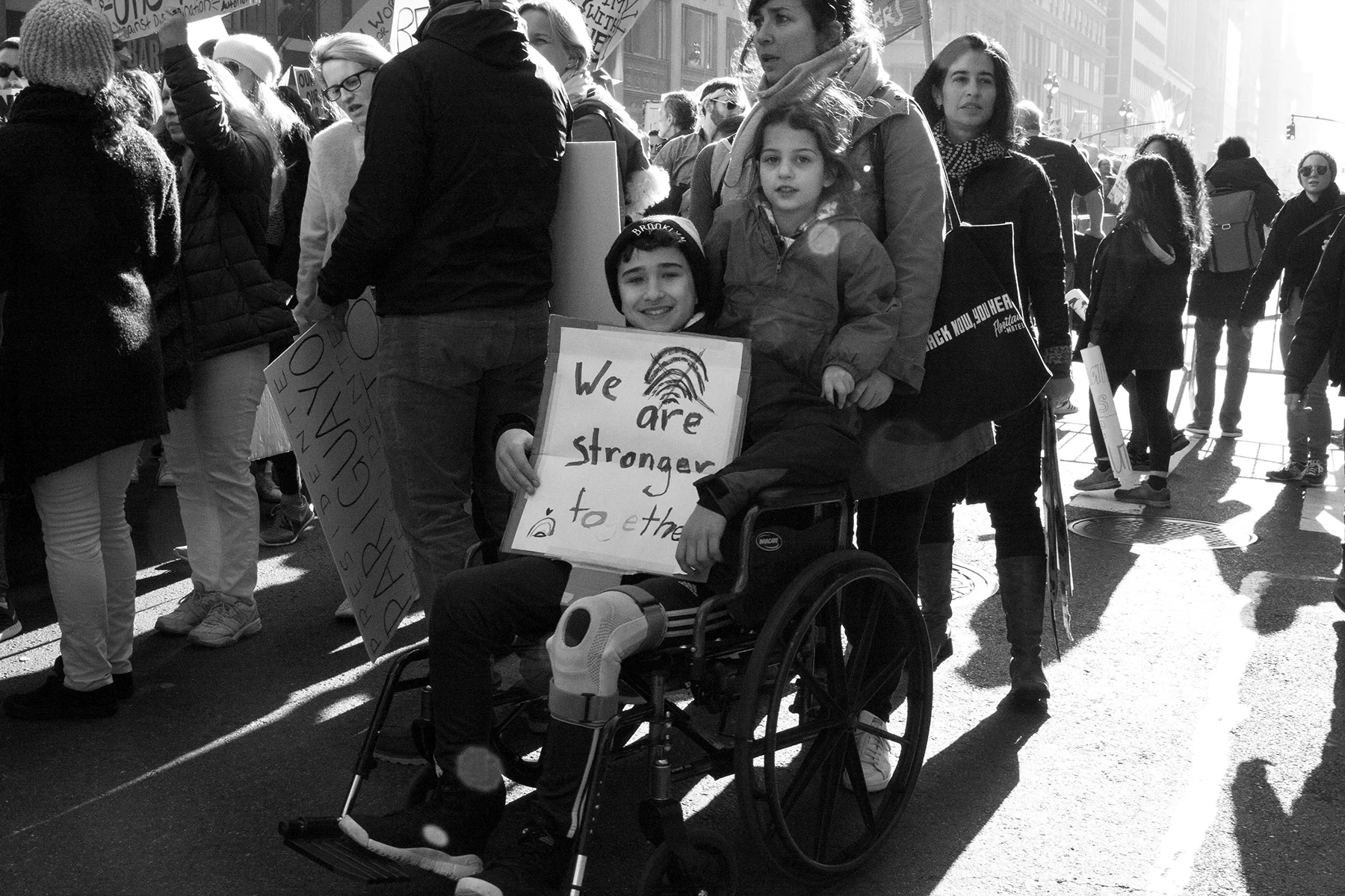  "We Are Stronger Together"  The Women's March, New York City, January 21, 2017&nbsp; 