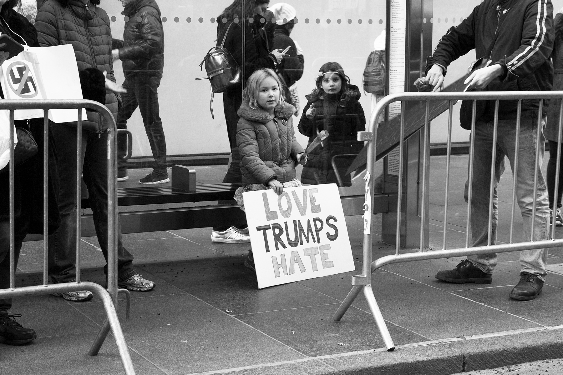  "Love Trumps Hate"  The Women's March, New York City, January 21, 2017 