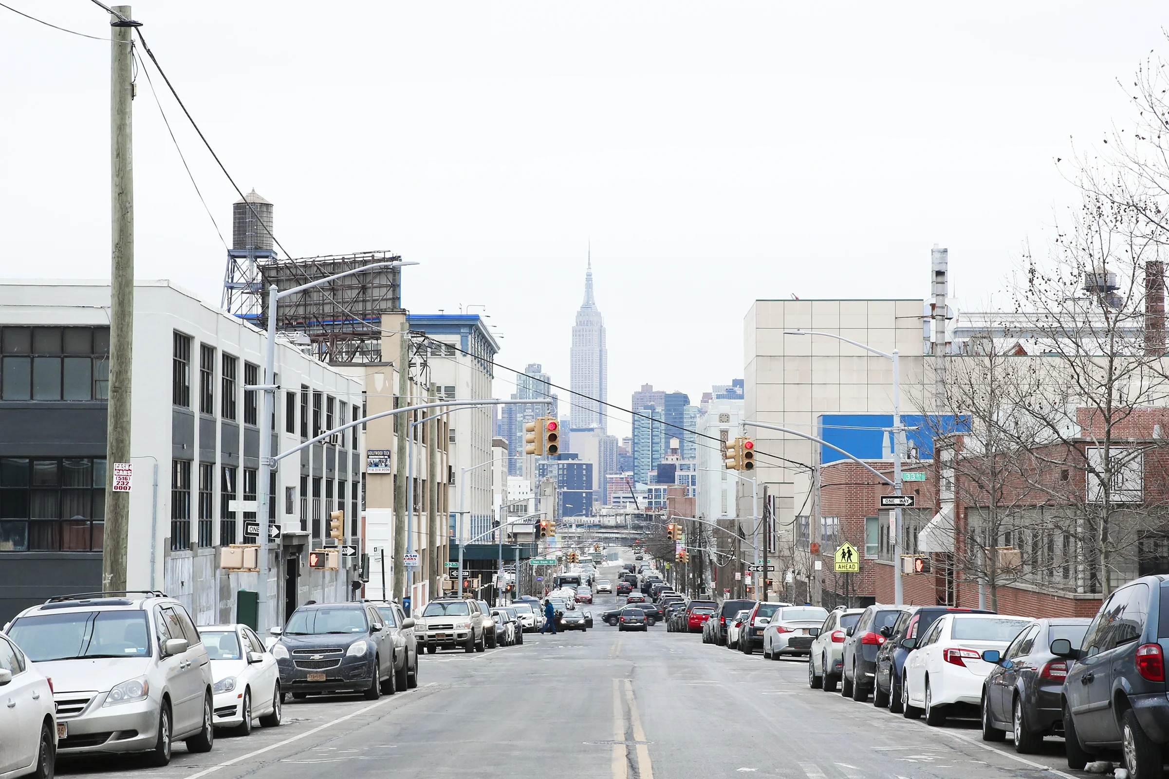  The view looking west along Queens Boulevard, a few blocks away from her sculpture studio space.  