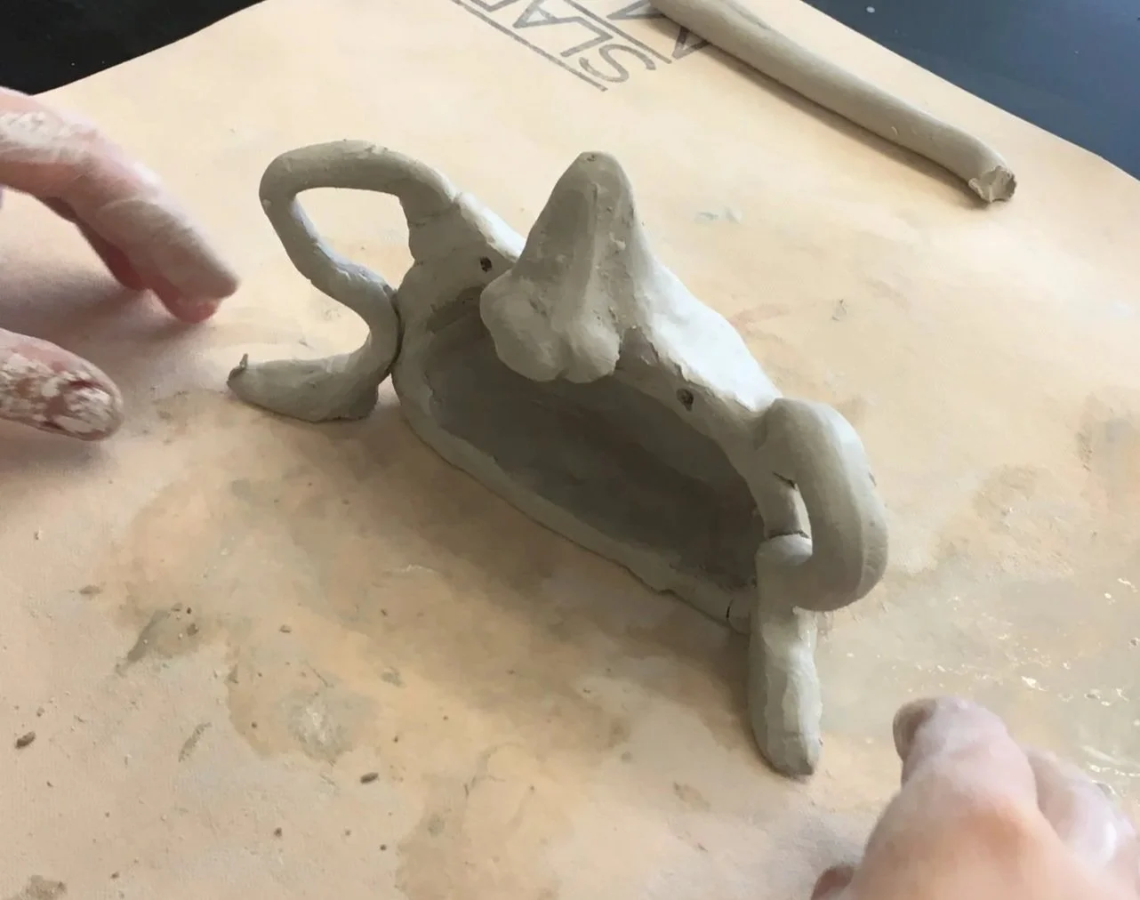 The Clinton School for Writers and Artists, 7th and 8th grade ceramic student work, 2017