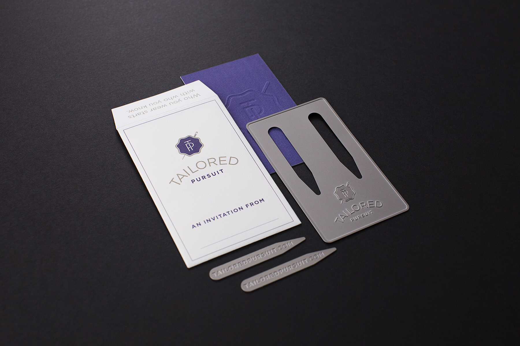 These collar stays included the company URL for more details and to apply for membership into this exclusive club.