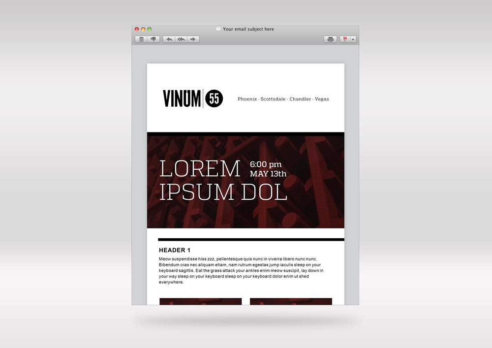   Email template requested by Vinum 55.  