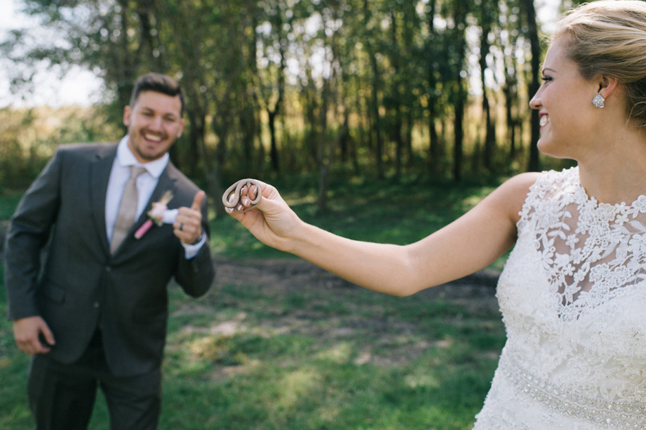 A little snake sends the groom running for the hills