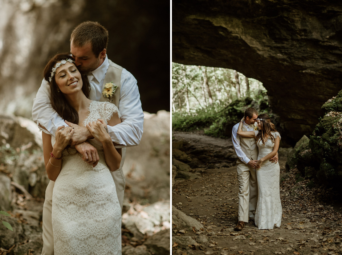Ashley and Chad's Cave Portraits - Brian Davis Iowa Wedding Phot