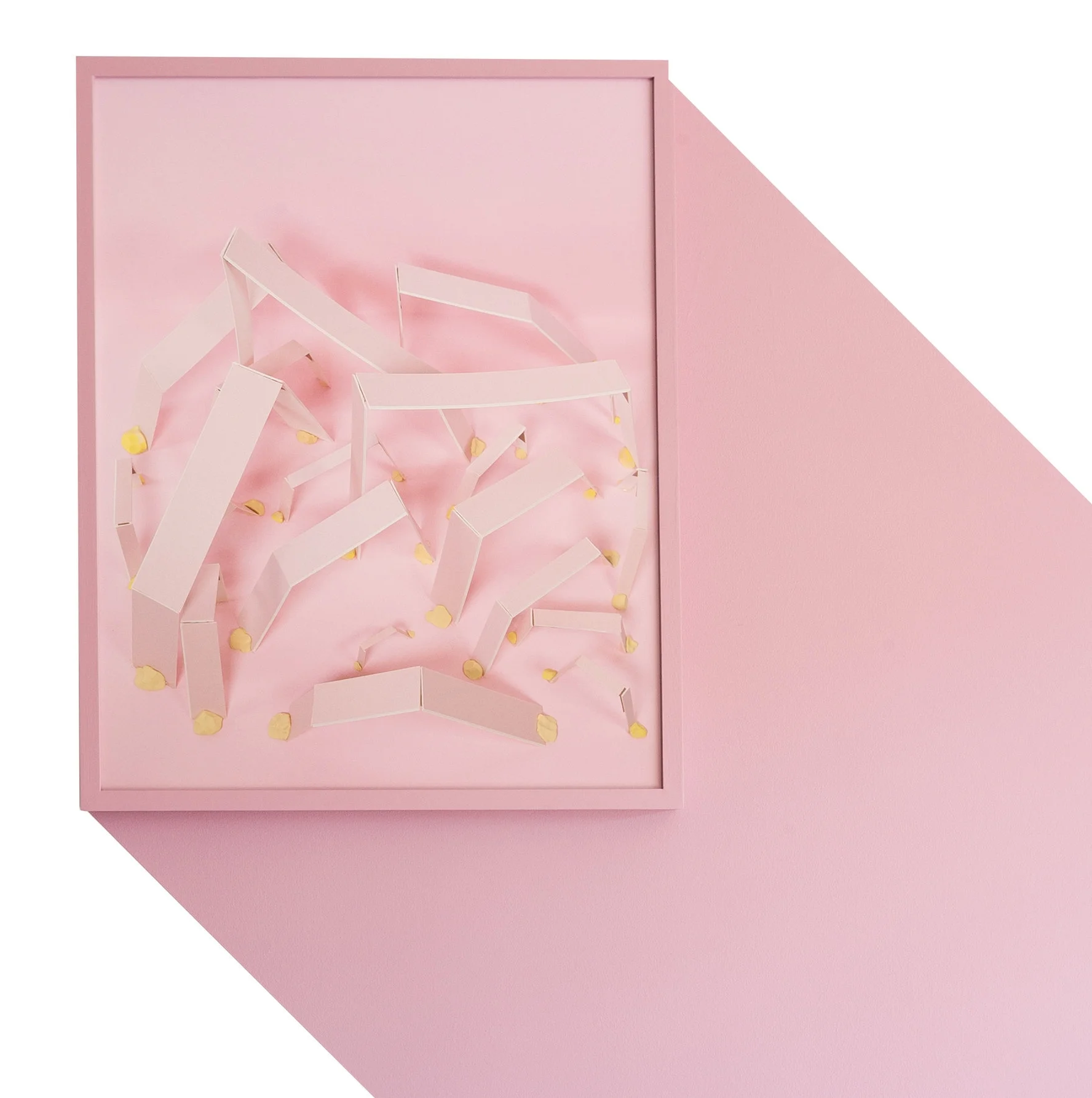 3 Step Stand , 2016, Archival inkjet print, Iris Reverie paint, and oak, 30 x 24 inches