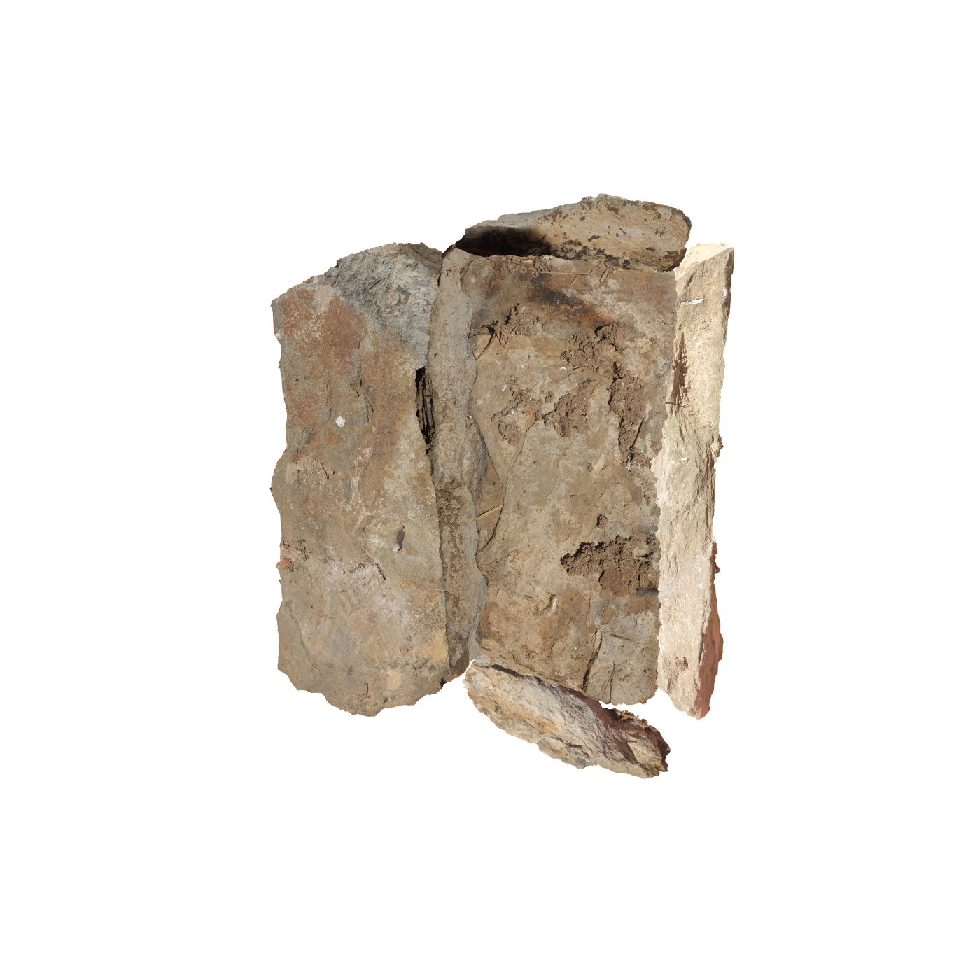 Boundary Stone I , 2017, Archival inkjet print of scanned fallen stone from the border wall of the Santa Clara Convent, 11.69 x 16.53 inches
