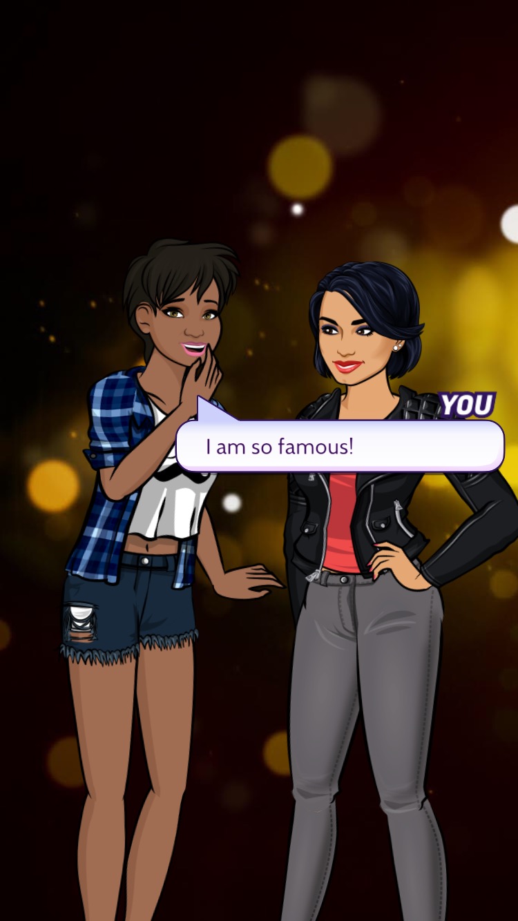 A picture that Demi Lovato and I took on her "Path to Fame" app lolz Also, is it just me, or is Demi undressing me with her eyes?