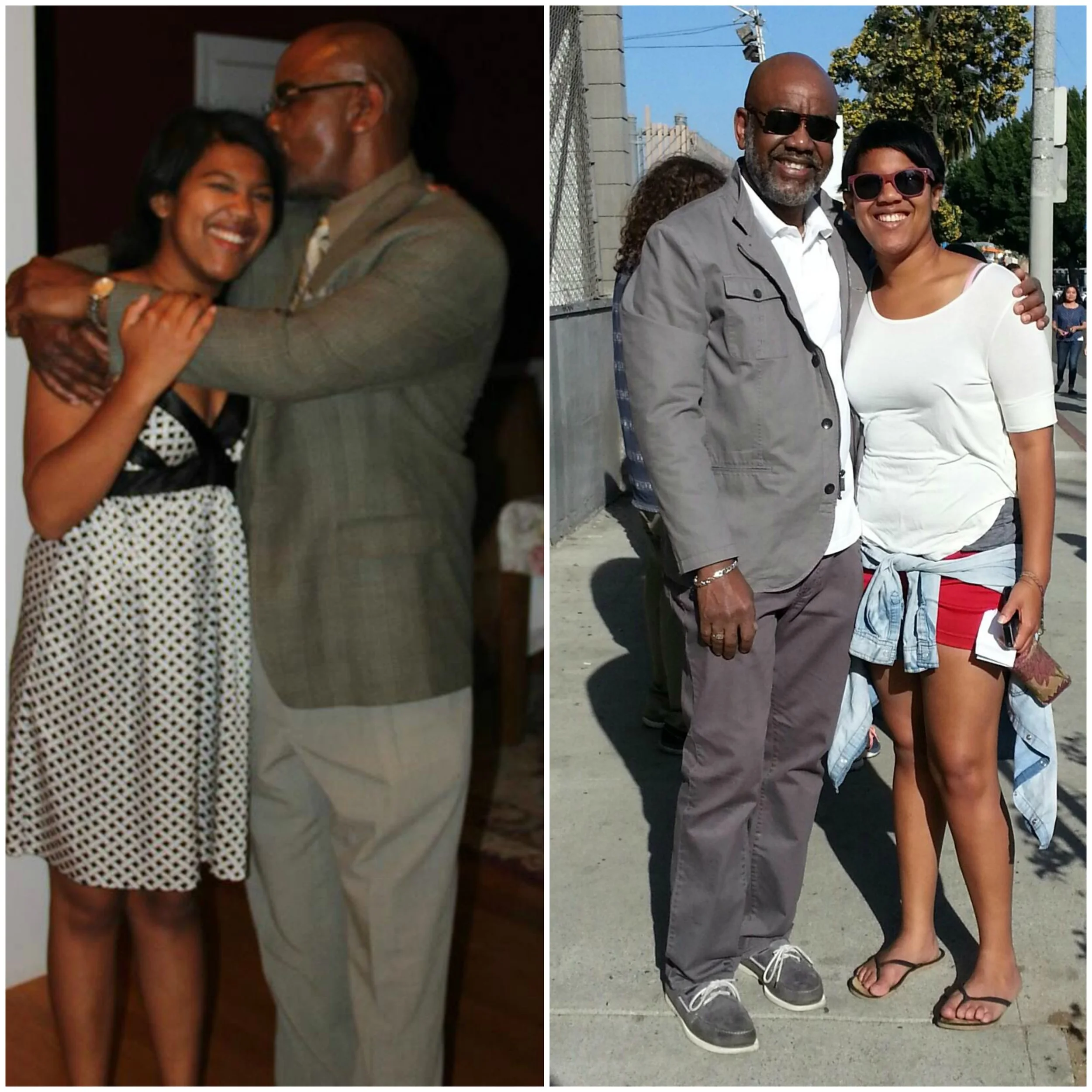 My dad and I, pre-coming out (2012) and post-coming out (2015). Glad that no matter what, he loves and supports me all the same!