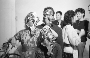 5 DIY, ARI: Brisbane’s artist-run spaces now: Lisa Bryan-Brown, Brisbane Weeping Woman performance, That Space, Brisbane, August 1986; image courtesy the University of Queensland Art Museum, Brisbane; photo: The Shared Camera