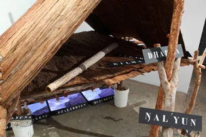 8 Coincident lines: Ruark Lewis and Barayuwa Mununggurr at the Northern Centre for Contemporary Art: James Paull, Darwin Rambangi, Together as Equals , exhibition views, Northern Centre for Contemporary Art (NCCA), Darwin, 2015; images courtesy the NCCA; photos: Fiona Morrison