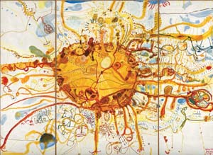 7 Australia, Royal Academy of Arts: SASHA GRISHIN John Olsen, Sydney Sun , 1965, oil on three plywood panels, overall: 307 x 412.5 x 40cm. Collection: National Gallery of Australia
