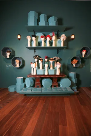 9 Material shift: ‘200 Years of Australian Fashion’ at the NGV: Sally Gray, Melbourne 200 Years of Australian Fashion , exhibition view of the Department Store room, NGV Australia, Melbourne, 2016; photo: Wayne Taylor