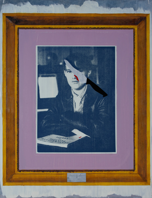 10 Coming of age: ‘ephemeral traces’ at UQ Art Museum: Jane Somerville, Brisbane Barbara Campbell, … Cutting off your nose to spite your face , 1984, synthetic polymer paint and screenprint on aluminium plate, 76.1 x 56cm, University of Queensland collection, purchased 1999; image courtesy the artist; photo: Carl Warner