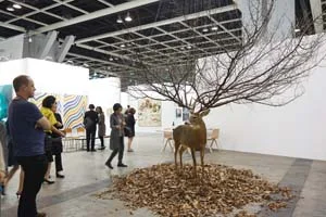 1 ‘#madeforinstagram’: Art Basel Hong Kong 2015: Alison Kubler MyeongBeom Kim’s untitled deer taxidermy at Gallery IHN, Art Basel Hong Kong 2015 © Art Basel
