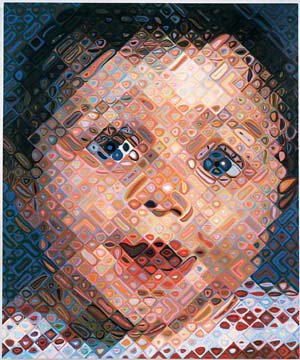 9 Close encounters with hyperreality: Michael Desmond Chuck Close, Emma, 2000, oil on canvas; image courtesy Pace Gallery, New York; photo: Ellen Page Wilson, Pace Gallery, New York © Chuck Close