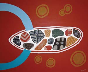10 G3 Artspace, Parkdale - Melbourne: KIRSTEN RANN Vicki Couzens, Tooram Marree Tooram Stones , print, shown as part of G3’s 2013 NAIDOC program; image courtesy the artist