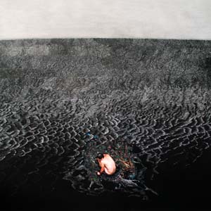 10 In the background a crow squawks: Henri van Noordenburg & Eryn Begley: GORDON CRAIG Henri van Noordenburg, Composition IX , 2011, hand-carved archival matt print, 106 x 106cm
